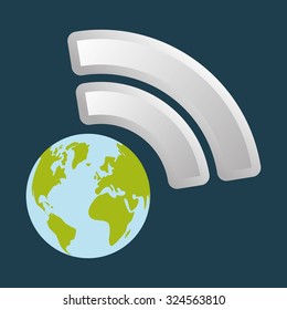 Wifi concept with technology icon design, vector illustration 10 eps graphic.
