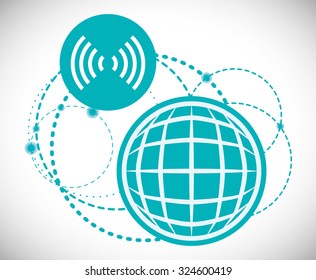 Wifi concept with technology icon design, vector illustration 10 eps graphic.