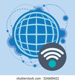 Wifi concept with technology icon design, vector illustration 10 eps graphic.