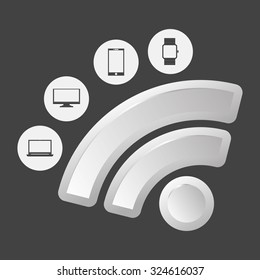 Wifi concept with technology icon design, vector illustration 10 eps graphic.