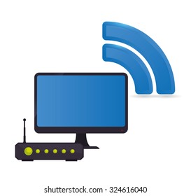 Wifi concept with technology icon design, vector illustration 10 eps graphic.