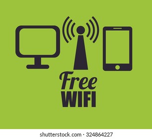Wifi concept with technology icon design, vector illustration 10 eps graphic.