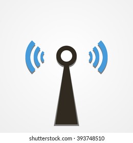 Wifi connect concept design tower logo