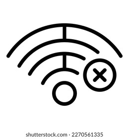 Wifi connect icon outline vector. Computer online. Socket site