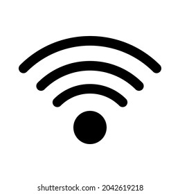 Wi-Fi connect. Internet signal. Web flat icon. Digital technology background. Wave logo. Vector illustration. Stock image.