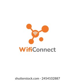 Wifi Connect Logo Diseño simple