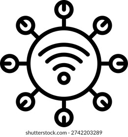 Wifi Connection Art vector Icon Design Illustration