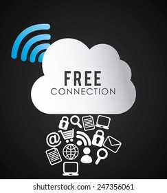 wi-fi connection design, vector illustration eps10 graphic