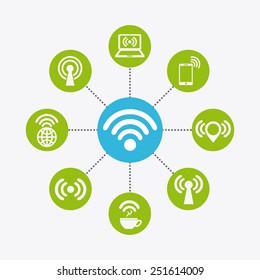 wifi connection design, vector illustration eps10 graphic 