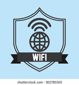 wifi connection design, vector illustration eps10 graphic 