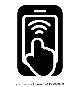 WiFi-Verbindung Glassymbol Hintergrund Weiß