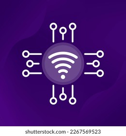 Wi-Fi-Verbindungssymbol, schneller Wi-Fi-Netzwerk-Vektorgrafik
