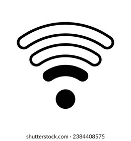 ilustración de la plantilla vectorial del logotipo del icono de conexión wifi. EPS 10