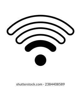 ilustración de la plantilla vectorial del logotipo del icono de conexión wifi. EPS 10