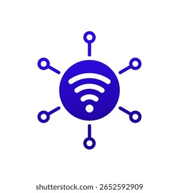 Wi-fi connection icon, wifi network, connect to internet