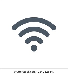 Wifi connection icon, wireless network, icon logo flat design apps and web page. Eps 10 Editable.