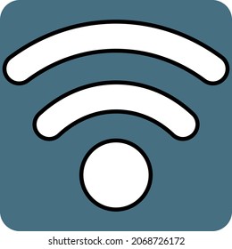 Wifi connection, illustration, vector, on a white background.