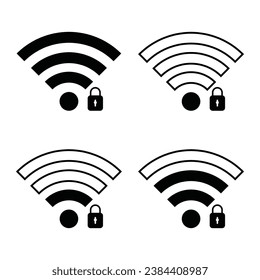 wifi connection Internet set icon logo design vector template illustration. EPS 10