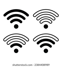 conexión WiFi Icono conjunto de Internet diseño de imagen vectorial ilustración de plantilla. EPS 10