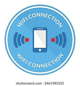 WiFi-Verbindungslabel-Vektorillustration