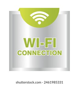 Wifi connection label Vector illustration