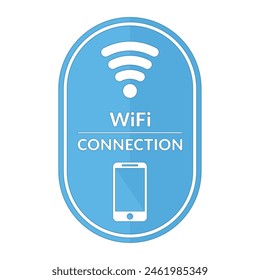 Wifi connection label Vector illustration