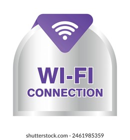 Ilustración vectorial de etiqueta de conexión Wifi