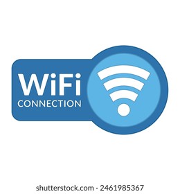 WiFi-Verbindungslabel-Vektorillustration
