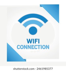 Ilustración vectorial de etiqueta de conexión Wifi