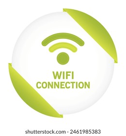 Wifi connection label Vector illustration