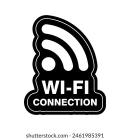 WiFi-Verbindungslabel-Vektorillustration