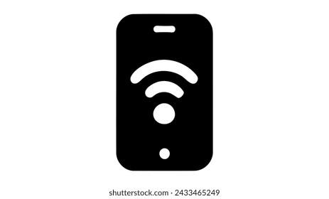 Conexión Wi-Fi en el teléfono inteligente. ilustración vectorial sobre fondo blanco