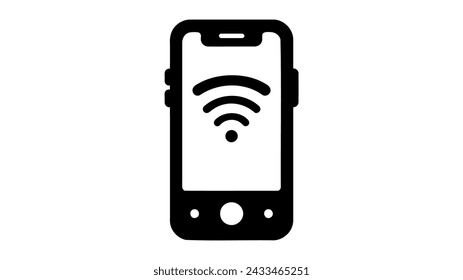 Wi-Fi connection on smartphone. vector illustration on white background
