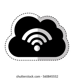 wifi connection service icon vector illustration design