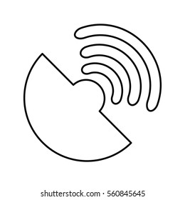 wifi connection service icon vector illustration design