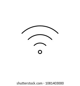 wi-fi connection sign line vector black icon