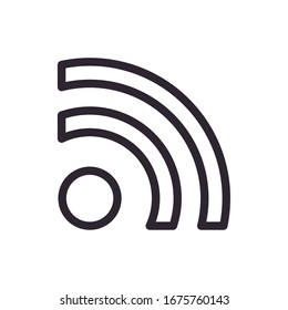 wifi connection signal line style icon vector illustration design