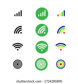 Wifi Connection Signal Vector Icon. Vectvor Wireless Icons Set.