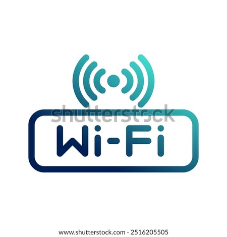 Wifi connection symbol icons. with gradient outline style, can be used for websites, UI, mobile apps.