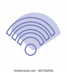 WiFi Connection - Twins Style - einfache Abbildung. Bearbeitbarer Strich. Design-Vorlage, Vektorgrafik-Style-Design.Vektorgrafik