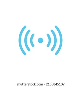 Wifi connection vector blue icon