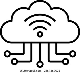 Wifi Connection vector icon. Can be used for printing, mobile and web applications.