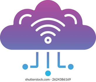 Ícone do vetor de Conexão WiFi. Pode ser usado para impressão, aplicativos móveis e da Web.