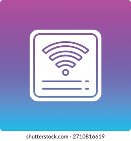 Wifi Connection vector icon. Can be used for printing, mobile and web applications.