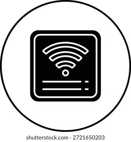 Icono de Vector de conexión Wifi. Se puede utilizar para aplicaciones de impresión, móviles y de Web.