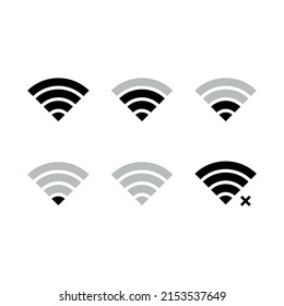 Wifi connection vector icon set