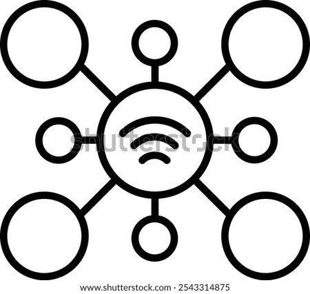 Wifi Connection Vector Illustration Detailed Icon