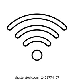 Wifi Connection Vector Line Icon Design