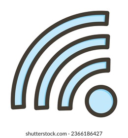 Wifi Connection Vector Thick Line Filled Colors Icon For Personal And Commercial Use.
