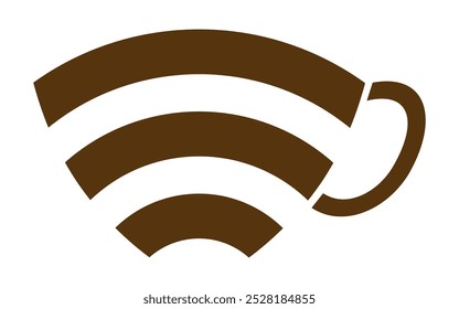 Copa Wi-Fi. Café. Logotipo. Internet. Comunicación. Ilustración